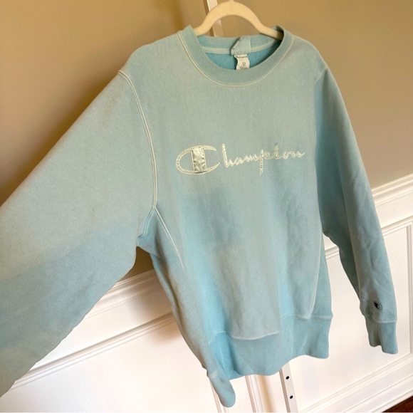 Champion Sweaters - Champion Sky Blue Sweatshirt Oversized